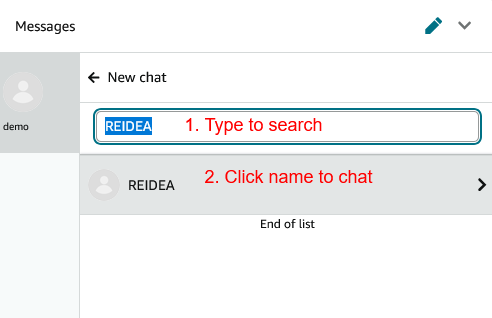 Creator Connections chat search